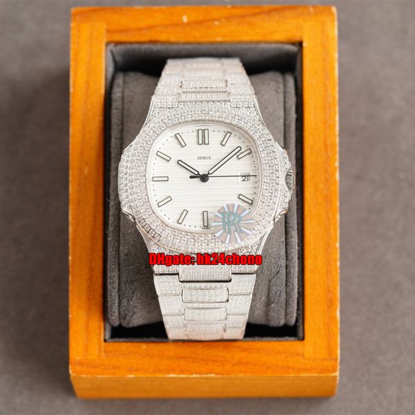 13 styles watches rrf 40mm nautilus 5711 full diamonds cal.324 automatic mens watch white dial diamond steel bracelet gents sports wristwatc, Slivery;brown
13 styles watches rrf 40mm nautilus 5711 full diamonds cal.324 automatic mens watch white dial diamond steel bracelet gents sports wristwatc, Slivery;brown