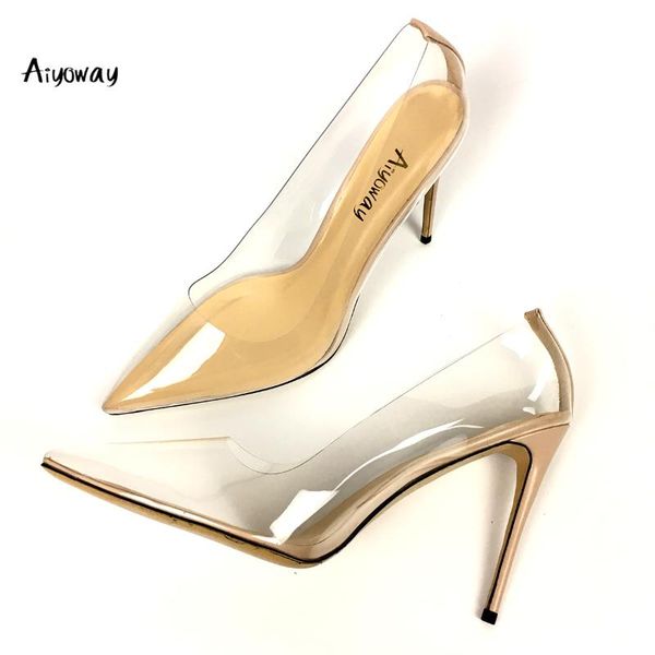pointed toe high heels pumps pvc transparent aiyoway women shoes autumn spring party clubwear ladies thin dress, Black
pointed toe high heels pumps pvc transparent aiyoway women shoes autumn spring party clubwear ladies thin dress, Black