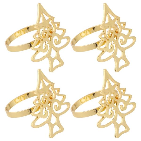 napkin rings 4pcs buckles christmas tree shape alloy holders for dinner