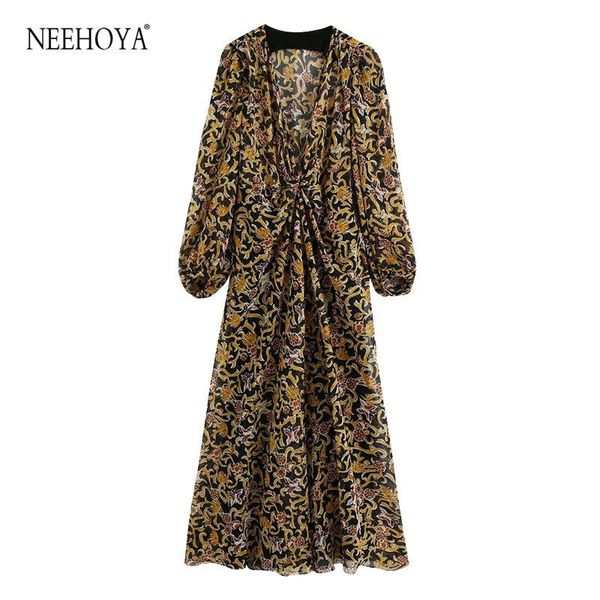 women 2021 chic fashion with knot front slit printed midi dress vintage long sleeve lining female dresses mujer casual, Black;gray
women 2021 chic fashion with knot front slit printed midi dress vintage long sleeve lining female dresses mujer casual, Black;gray