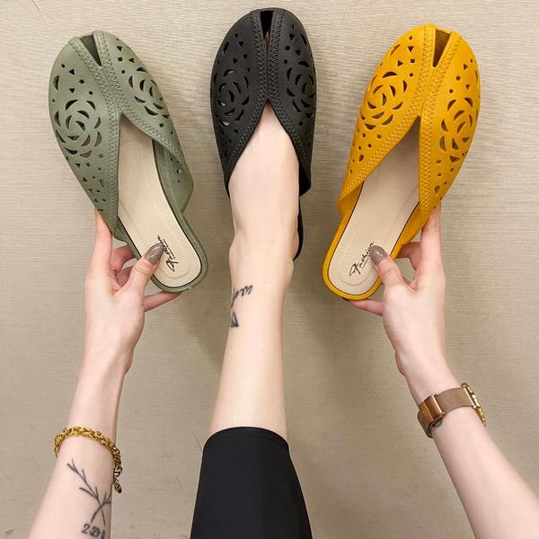 slippers casual room shoes slides shallow low cover toe fretwork heels luxury massage flat rubber elegant pvc rome pu fabric, Black
slippers casual room shoes slides shallow low cover toe fretwork heels luxury massage flat rubber elegant pvc rome pu fabric, Black