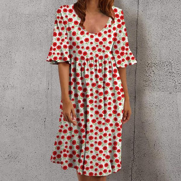 summer dress boho floral print short sleeve knee-length ladies loose a line beach robe femme vestidos casual dresses, Black;gray
summer dress boho floral print short sleeve knee-length ladies loose a line beach robe femme vestidos casual dresses, Black;gray