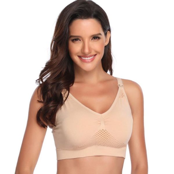 maternity intimates nursing bra pregnancy no rims seamless breathable multi-mesh design high elastic widen sideband, White
maternity intimates nursing bra pregnancy no rims seamless breathable multi-mesh design high elastic widen sideband, White