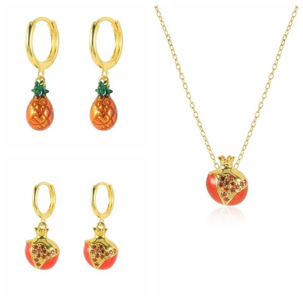 hoop & huggie canner fruit earrings for women pineapple pomegranate necklace enamel 925 sterling silver hoops pendientes fine jewelry, Golden;silver
hoop & huggie canner fruit earrings for women pineapple pomegranate necklace enamel 925 sterling silver hoops pendientes fine jewelry, Golden;silver