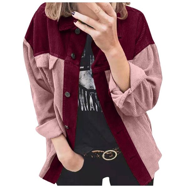 women's jackets spring autumn fashion print stitching women denim coat pocket loose long sleeve single breasted lady casual shirt jacke, Black;brown
women's jackets spring autumn fashion print stitching women denim coat pocket loose long sleeve single breasted lady casual shirt jacke, Black;brown