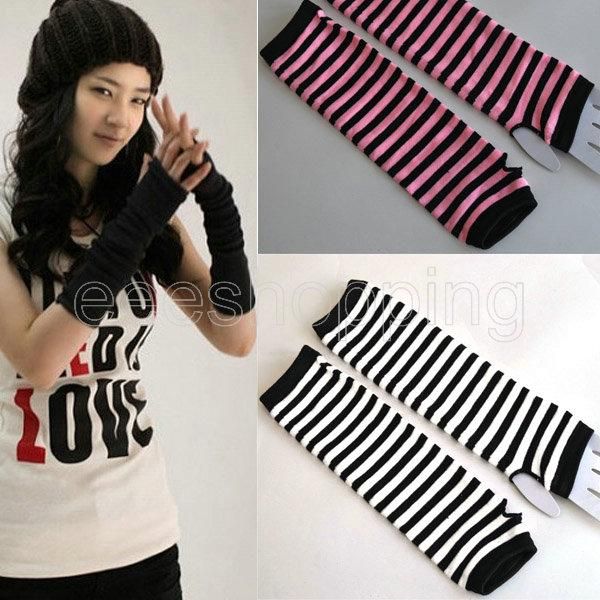 five fingers gloves 2021 women fashion long fingerless striped elbow sleeve arm warmer knit mittens work white black, Blue;gray
five fingers gloves 2021 women fashion long fingerless striped elbow sleeve arm warmer knit mittens work white black, Blue;gray