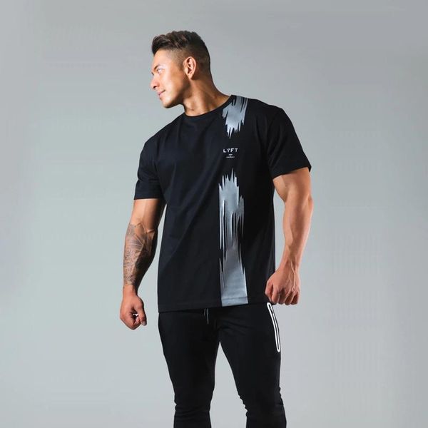 men's t-shirts style summer men the gym loose cotton t-shirt short sleeves casual printing male outdoor fitness training running tee, White;black 
men's t-shirts style summer men the gym loose cotton t-shirt short sleeves casual printing male outdoor fitness training running tee, White;black