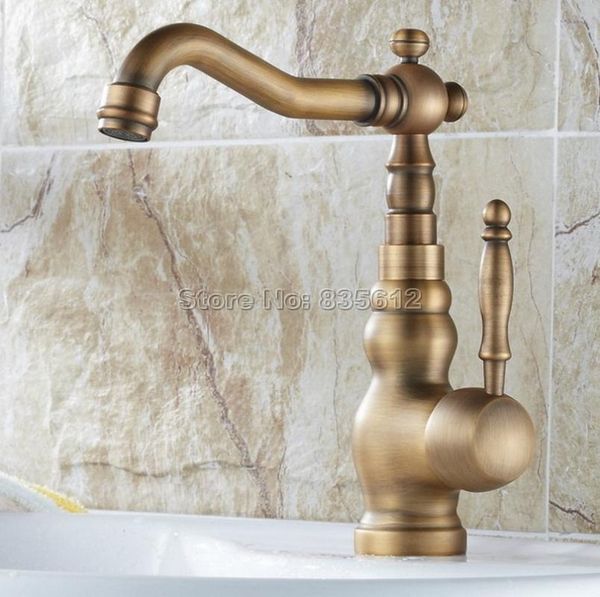 bathroom sink faucets antique brass swivel spout basin faucet single hole deck mounted handle vessel mixer taps wnf258
bathroom sink faucets antique brass swivel spout basin faucet single hole deck mounted handle vessel mixer taps wnf258