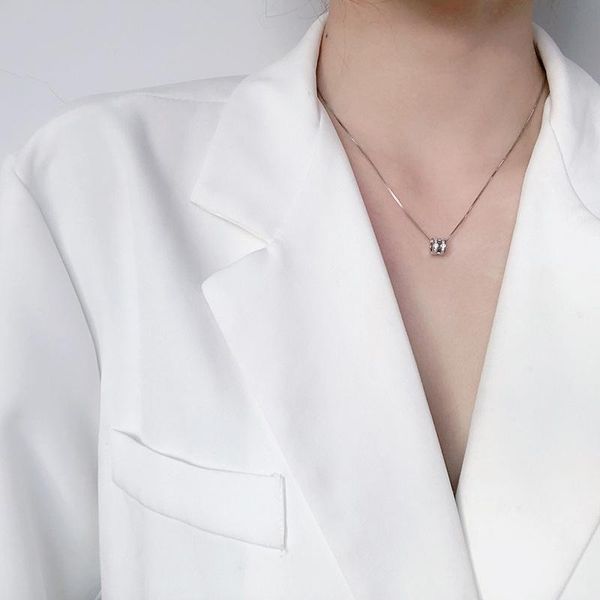 pendant necklaces women jewelry 925 sterling silver necklace with stylish small waist shimmering zircon 45cm women's luxury charm
pendant necklaces women jewelry 925 sterling silver necklace with stylish small waist shimmering zircon 45cm women's luxury charm