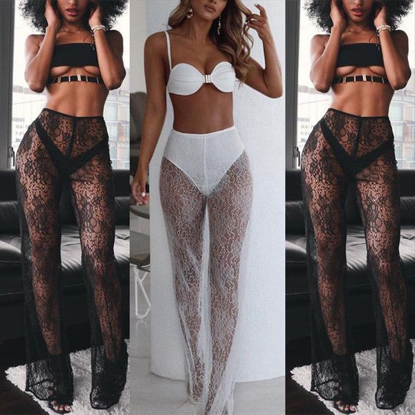 beach mesh sheer bikini swimwear women pant bathing suit lace trousers summer costume two color three size, Black;white
beach mesh sheer bikini swimwear women pant bathing suit lace trousers summer costume two color three size, Black;white