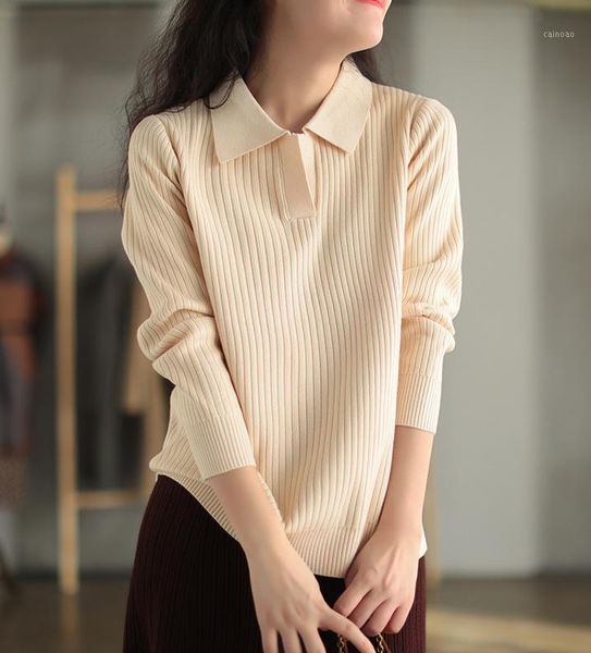women's sweaters 2021 autumn winter women casual solid color loose turn-down collar female knitted wild, White;black
women's sweaters 2021 autumn winter women casual solid color loose turn-down collar female knitted wild, White;black
