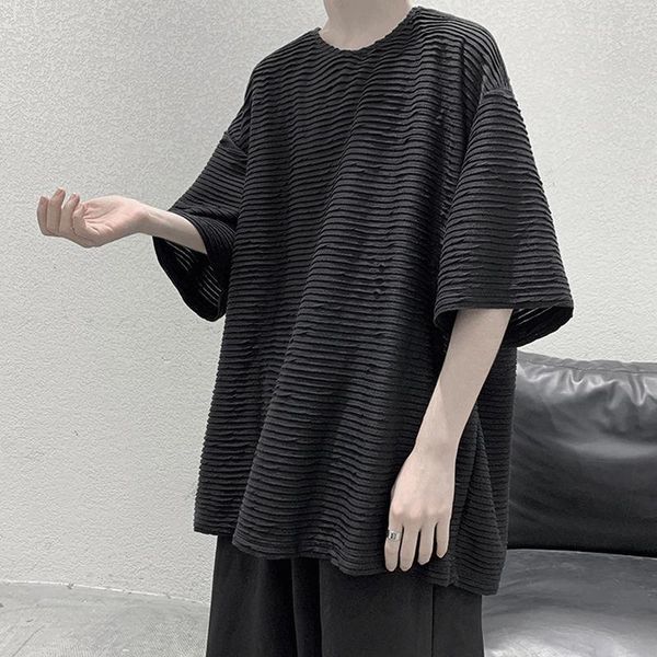solid color striped loose men's t-shirt oversized summer casual plain pullover clothes hip hop funny streetwear t-shirts, White;black
solid color striped loose men's t-shirt oversized summer casual plain pullover clothes hip hop funny streetwear t-shirts, White;black