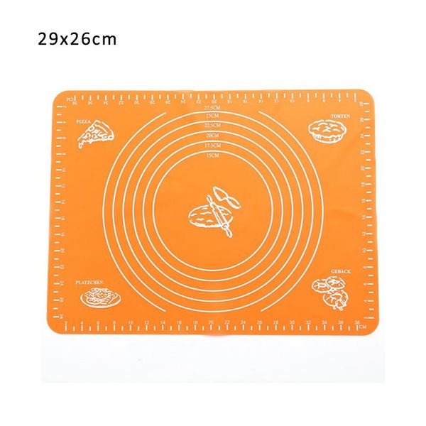 29*26cm 1pcs 4colors multi purpose non-stick silicone pad cake mat baking tools with scale dough rolling pins & pastry boards 
29*26cm 1pcs 4colors multi purpose non-stick silicone pad cake mat baking tools with scale dough rolling pins & pastry boards