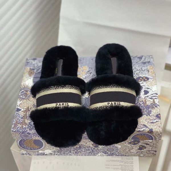 women multicolor winter slipper warm slippers summer fashion flat sandals luxurys r stitching color slides shoes with box size 35-40, Black
women multicolor winter slipper warm slippers summer fashion flat sandals luxurys r stitching color slides shoes with box size 35-40, Black