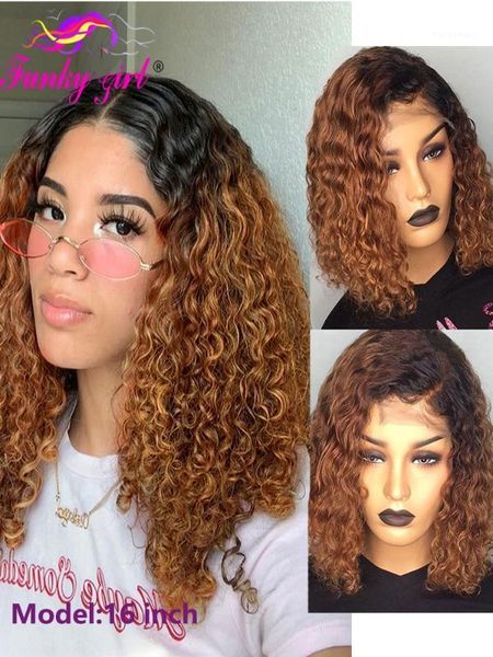 1b/27 ombre color short curly lace front wigs pixie cut human hair for black women brazilian 13x4 bob wig 150% remy1, Black;brown
1b/27 ombre color short curly lace front wigs pixie cut human hair for black women brazilian 13x4 bob wig 150% remy1, Black;brown