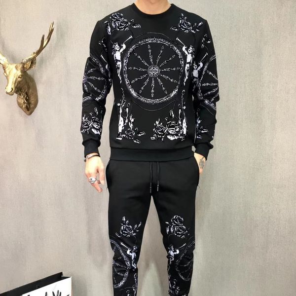 men's tracksuits mens tracksuit 2 piece set sweatshirt and pants suits s black casual personality printed trainingspak mannen nak9, Gray
men's tracksuits mens tracksuit 2 piece set sweatshirt and pants suits s black casual personality printed trainingspak mannen nak9, Gray