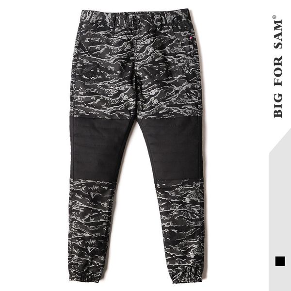 pants fashionable the brand personality trend cotton color matching camouflage for men's casual and sports, Black
pants fashionable the brand personality trend cotton color matching camouflage for men's casual and sports, Black