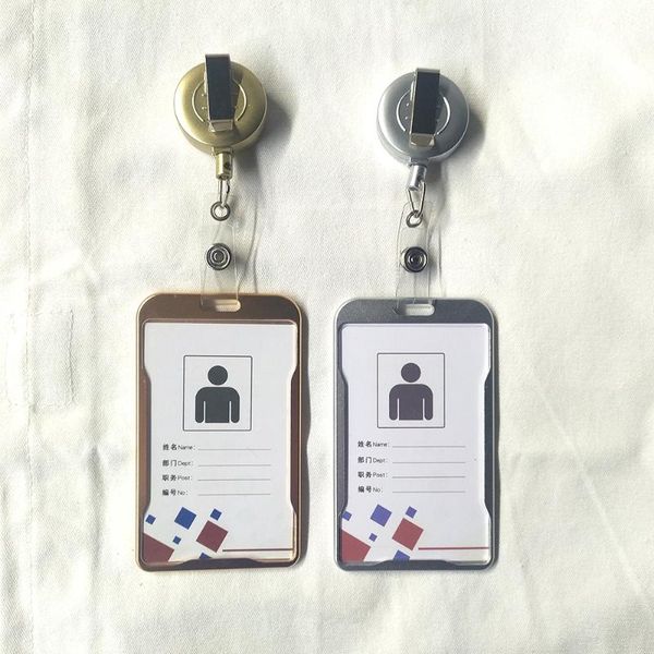 card holders business simple high-end aluminum alloy bus seat employee student name id cover with plastic retractable badge, Brown;gray
card holders business simple high-end aluminum alloy bus seat employee student name id cover with plastic retractable badge, Brown;gray