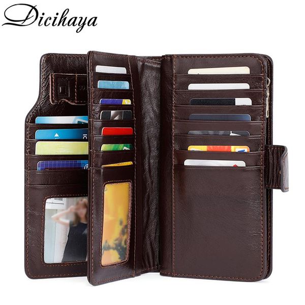 dicihaya brand men's wallets men long purse wallet male black coffee zippers hasp business card coin, Red;black
dicihaya brand men's wallets men long purse wallet male black coffee zippers hasp business card coin, Red;black