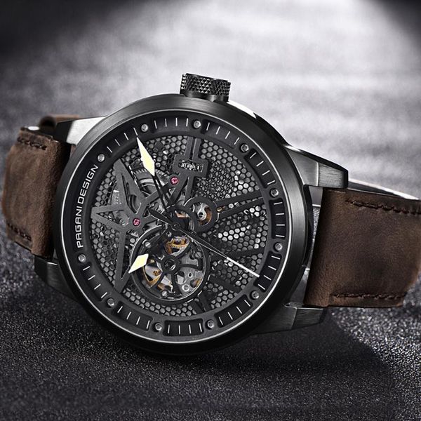 wristwatches pagani design leather tourbillon watch men automatic wristwatch fashion luxury buckle mechanical watches relogio masculino, Slivery;brown
wristwatches pagani design leather tourbillon watch men automatic wristwatch fashion luxury buckle mechanical watches relogio masculino, Slivery;brown