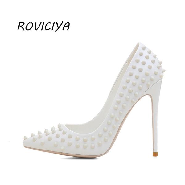 white women high heels pumps with rivet classic pointed toe 12cm stiletto party wedding shoes plus size md026 roviciya dress, Black
white women high heels pumps with rivet classic pointed toe 12cm stiletto party wedding shoes plus size md026 roviciya dress, Black
