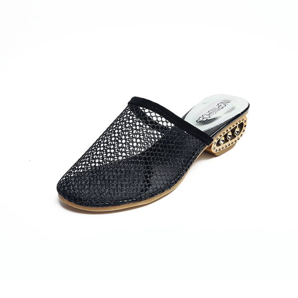 low-heeled female slippers summer new fashion korean casual female slippers hollow out breathable wild female slippers, Black
low-heeled female slippers summer new fashion korean casual female slippers hollow out breathable wild female slippers, Black