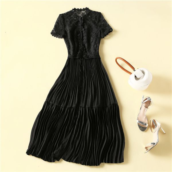 two piece dress summer runway fashion short sleeve holly out crochet lace long celebrity party dress black robe m65l, White
two piece dress summer runway fashion short sleeve holly out crochet lace long celebrity party dress black robe m65l, White