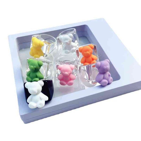 cute funny bear animal acrylic rings for women cartoon colorful resin transparent wide finger ring girl party jewelry gift, Silver
cute funny bear animal acrylic rings for women cartoon colorful resin transparent wide finger ring girl party jewelry gift, Silver