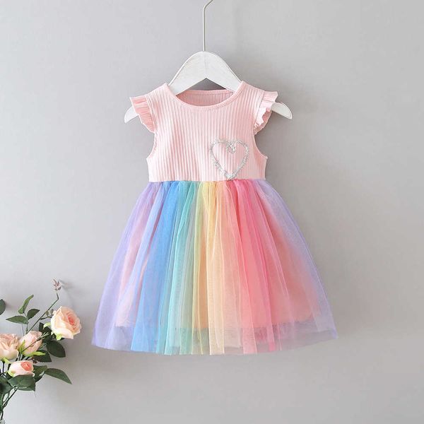 summer girls cotton with gauze dress kids rainbow tulle princess children halloween tiered sundress 210529, Red;yellow
summer girls cotton with gauze dress kids rainbow tulle princess children halloween tiered sundress 210529, Red;yellow