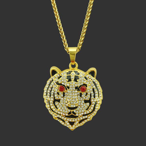 amulet neck pendants necklace fashion full diamond hip hop tiger head trendy men's alloy, Silver
amulet neck pendants necklace fashion full diamond hip hop tiger head trendy men's alloy, Silver