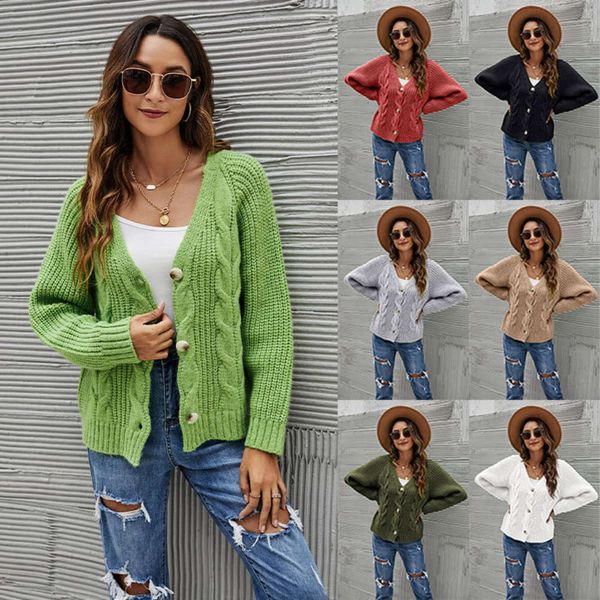autumn winter autumn products sweater twist decoration large knitted coat, White;black
autumn winter autumn products sweater twist decoration large knitted coat, White;black