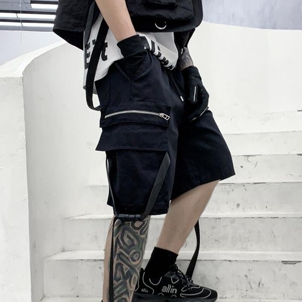 men's shorts summer cargo men 2021 cotton high street drawstring knee length pants solid casual male, White;black
men's shorts summer cargo men 2021 cotton high street drawstring knee length pants solid casual male, White;black
