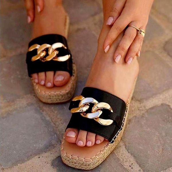 sandals 2021 summer women's rope woven flat chain decoration fish mouth outdoor non-slip casual shoes, Black
sandals 2021 summer women's rope woven flat chain decoration fish mouth outdoor non-slip casual shoes, Black