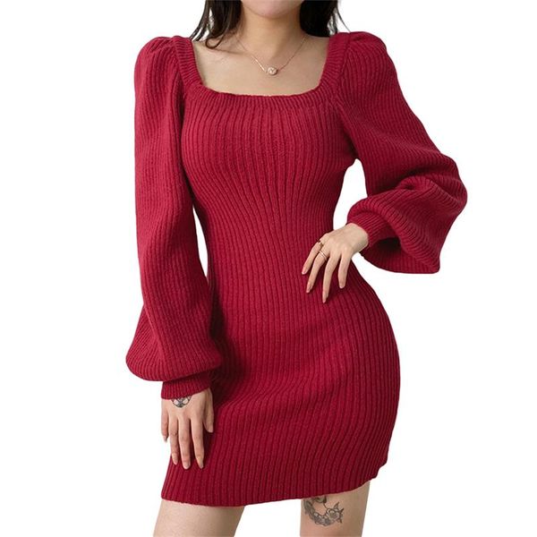 casual dresses hirigin 2021 women fashion solid color short dress square collar puff sleeve knitted skinny for autumn\uff0cwinter, Black;gray
casual dresses hirigin 2021 women fashion solid color short dress square collar puff sleeve knitted skinny for autumn\uff0cwinter, Black;gray