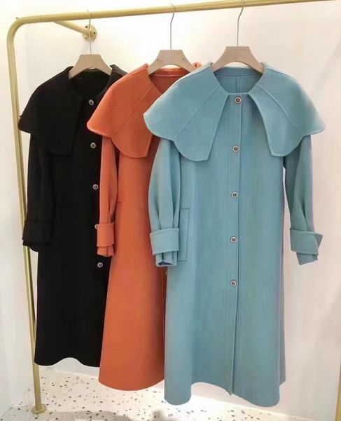 women's wool & blends 2021 autumn and winter double-sided cashmere coat female long section high-end hepburn air-shable big lapel, Black
women's wool & blends 2021 autumn and winter double-sided cashmere coat female long section high-end hepburn air-shable big lapel, Black