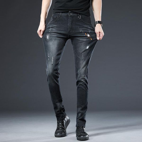 men's jeans 2021 skinny broken hole spring brand ankle-length pants tight casual all-match fashion oversize 36, Blue
men's jeans 2021 skinny broken hole spring brand ankle-length pants tight casual all-match fashion oversize 36, Blue