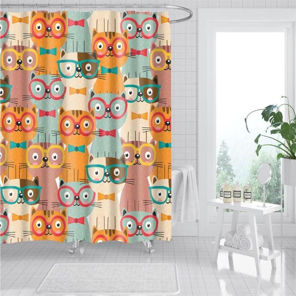 cartoon animals shower curtain cat with glasses bath accessories 12 hooks waterproof polyester fabric bathroom decoration curtains
cartoon animals shower curtain cat with glasses bath accessories 12 hooks waterproof polyester fabric bathroom decoration curtains