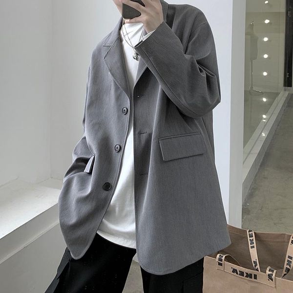 men's suits & blazers causal single breasted autumn 2021 vintage clothes casual niche design loose suit coat, White;black
men's suits & blazers causal single breasted autumn 2021 vintage clothes casual niche design loose suit coat, White;black