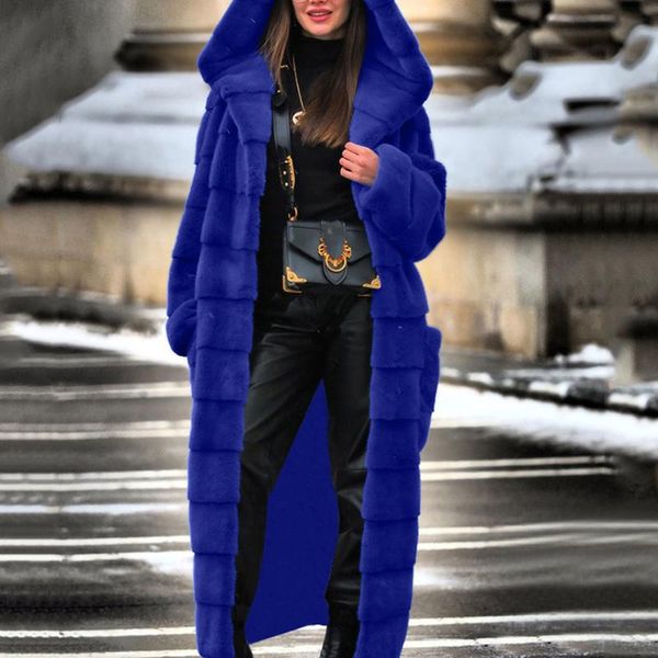 women's fur & faux warm autumn winter hooded long coats women sleeve velvet plus size outwear ladies oversized elegant overcoat 4, Black
women's fur & faux warm autumn winter hooded long coats women sleeve velvet plus size outwear ladies oversized elegant overcoat 4, Black