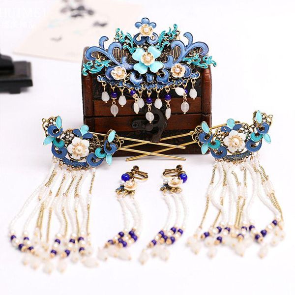 earrings & necklace vintage jewelry set ancient hair fork comb earring clip accessories hanfu chinese bridal wedding jewelries, Silver
earrings & necklace vintage jewelry set ancient hair fork comb earring clip accessories hanfu chinese bridal wedding jewelries, Silver