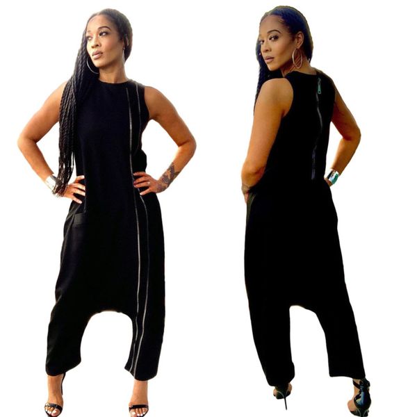 zq8087 women's straight solid baggy pants, Black;white
