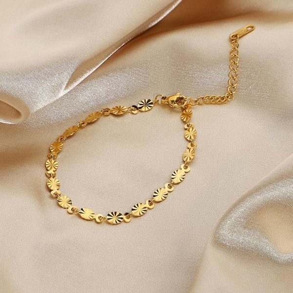 link, chain handmade flower petal bracelet delicate 18k gold-plated 316l stainless steel bracelets for women jewelry, Black
link, chain handmade flower petal bracelet delicate 18k gold-plated 316l stainless steel bracelets for women jewelry, Black