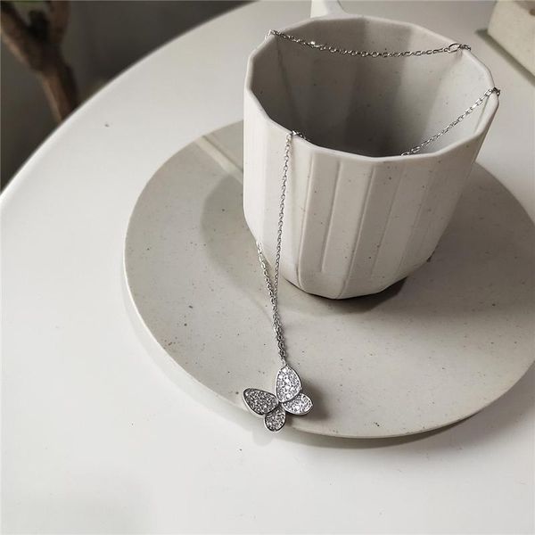 pendant necklaces fashion korean 925 sterling silver jewelry flying female clear cz butterfly temperament necklace for women
pendant necklaces fashion korean 925 sterling silver jewelry flying female clear cz butterfly temperament necklace for women