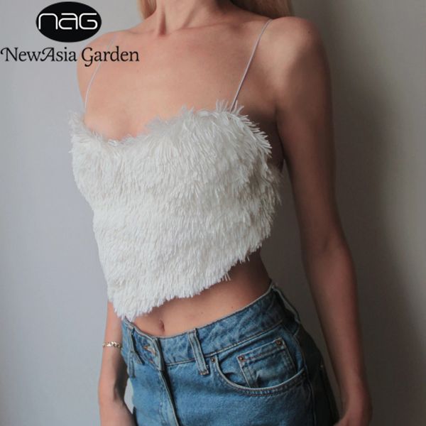 newasia fluffy tank women backless tie up spaghetti straps v neck crop lady casual bustier fashion club party wear 210413, White
newasia fluffy tank women backless tie up spaghetti straps v neck crop lady casual bustier fashion club party wear 210413, White