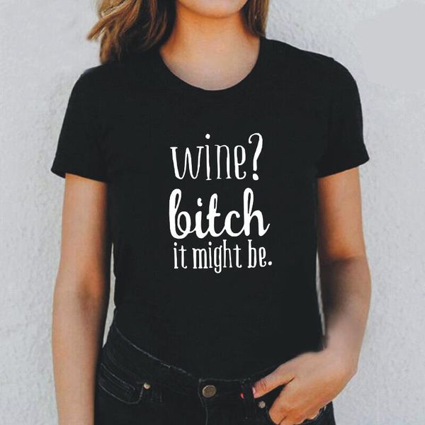 women's t-shirt funny wine bitch it might be print women tshirt cotton hipster tee shirt femme summer harajuku t camiseta mujer, White
women's t-shirt funny wine bitch it might be print women tshirt cotton hipster tee shirt femme summer harajuku t camiseta mujer, White