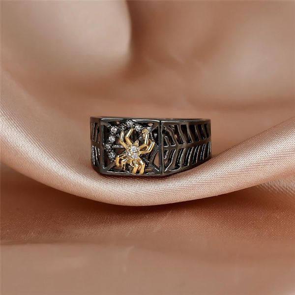 wedding rings punk female male white crystal ring steampunk 14kt black gold big for women men unique spider web hollow party jewelry, Slivery;golden
wedding rings punk female male white crystal ring steampunk 14kt black gold big for women men unique spider web hollow party jewelry, Slivery;golden