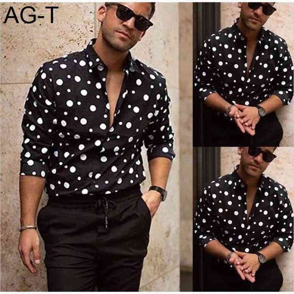 polka dot mens designer shirt autumn long sleeve casual mens dress shirts style homme clothing, White;black
polka dot mens designer shirt autumn long sleeve casual mens dress shirts style homme clothing, White;black