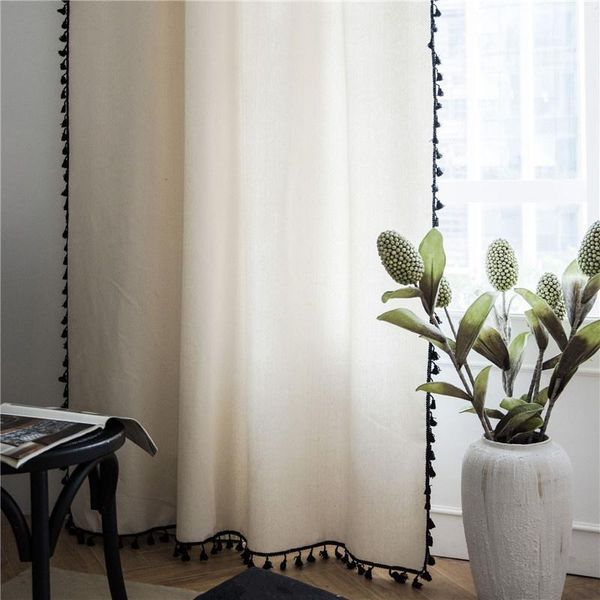 tassel curtain window treatments modern cotton linen white semi-shading simple style pure fabrics home living room decoration & drapes
tassel curtain window treatments modern cotton linen white semi-shading simple style pure fabrics home living room decoration & drapes