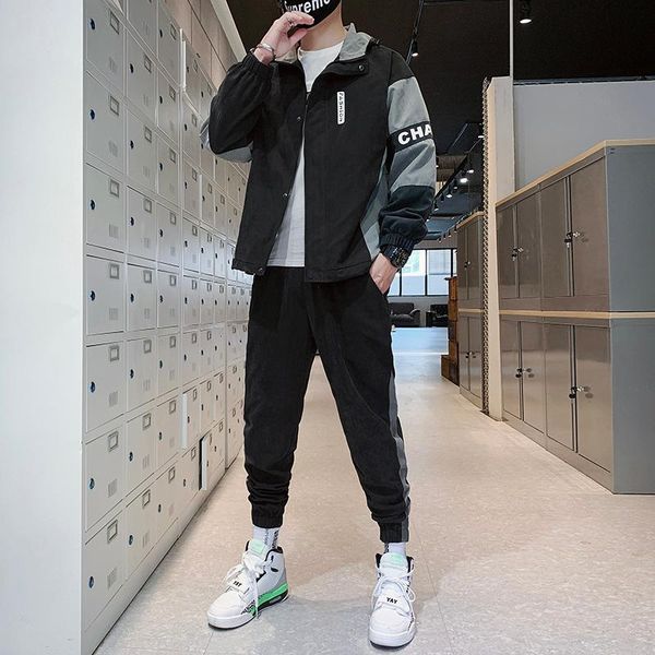 men's tracksuits korean streetwear sets sportswear tracksuit men patchwork hip hop jacket sweatpants jackets joggers suits, Gray
men's tracksuits korean streetwear sets sportswear tracksuit men patchwork hip hop jacket sweatpants jackets joggers suits, Gray