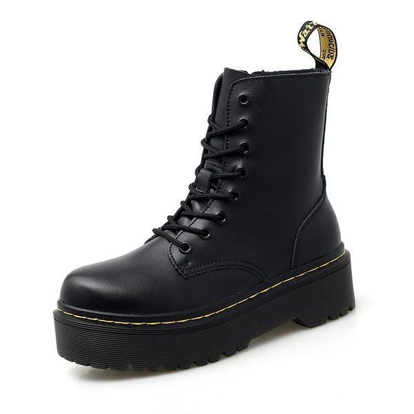 boots genuine leather women white ankle flat platform shoes autumn winter fur fashion round toe lace-up boot, Black
boots genuine leather women white ankle flat platform shoes autumn winter fur fashion round toe lace-up boot, Black
